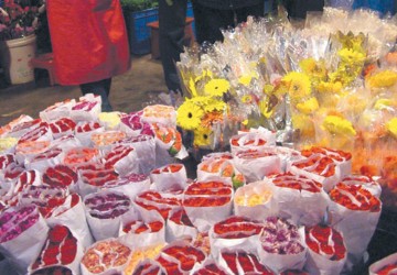 一年要消费2500万支花 南昌花卉市场“节日独秀”