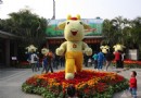 广州：雕塑公园展出25万盆亚运花卉惹人观看