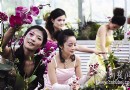 武汉植物园展百株兰花 美女带妆出镜惹人眼